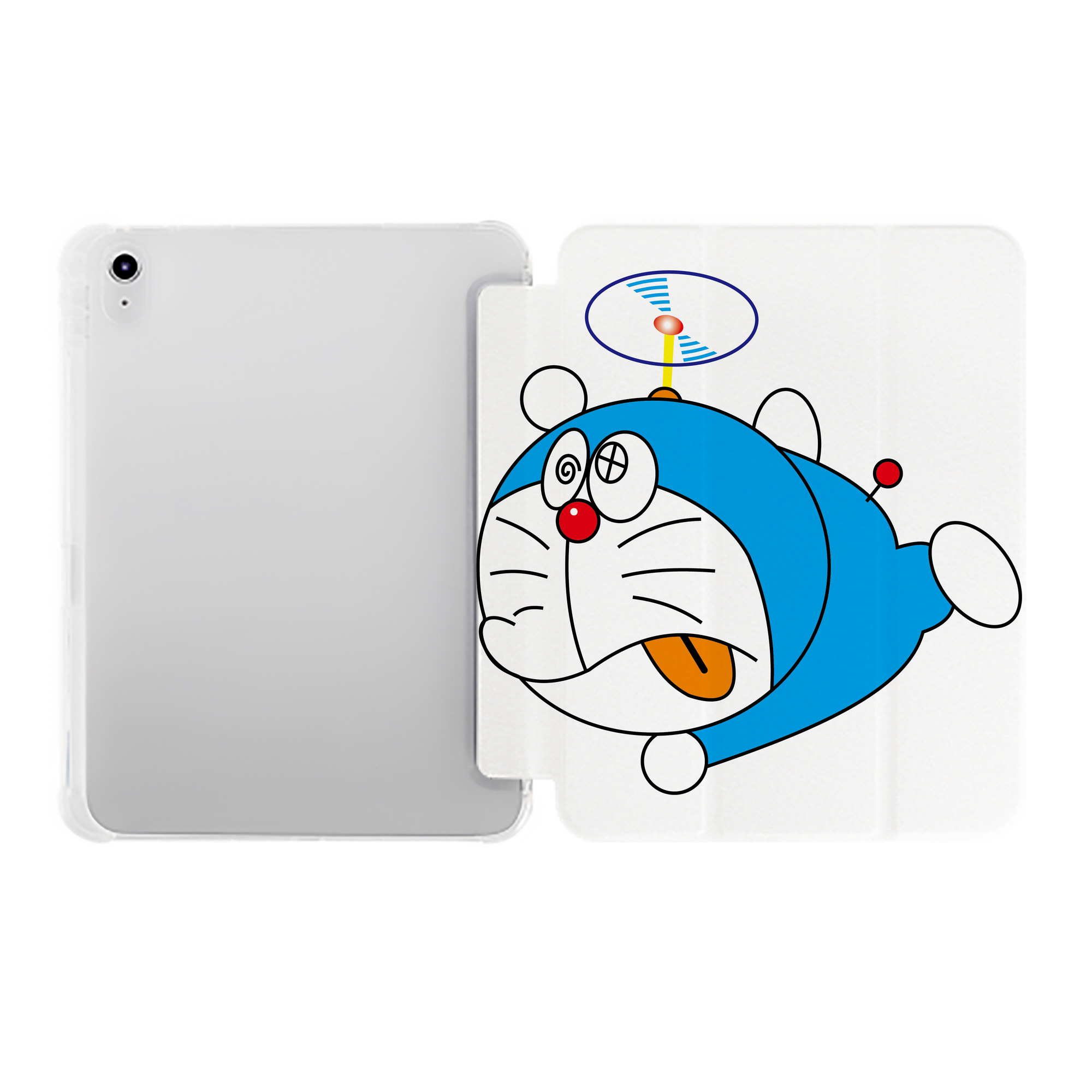 （画像用） ドラえもん Doraemon IPad ケース ペン収納付き 三つ折りスタンド PUレザー×シリコン 対応機種9.5/10.5/10.9インチ
